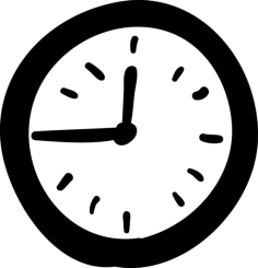 Clock Hand Drawn Tool Editable Svg Line Art, Free Vectors File
